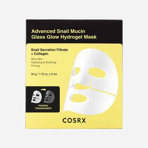COSRX Advanced Snail Mucin Glass Glow Hydrogel Mask 34g X 3ea